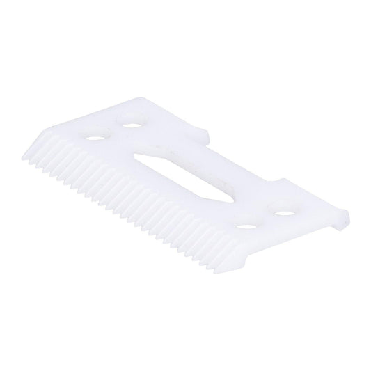 Hair clipper blade, white ceramic cutter with fine teeth and center slot