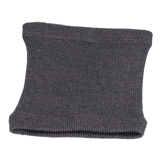 Dog ear warmer hood, dark gray rib-knit fabric with elastic-style cuff