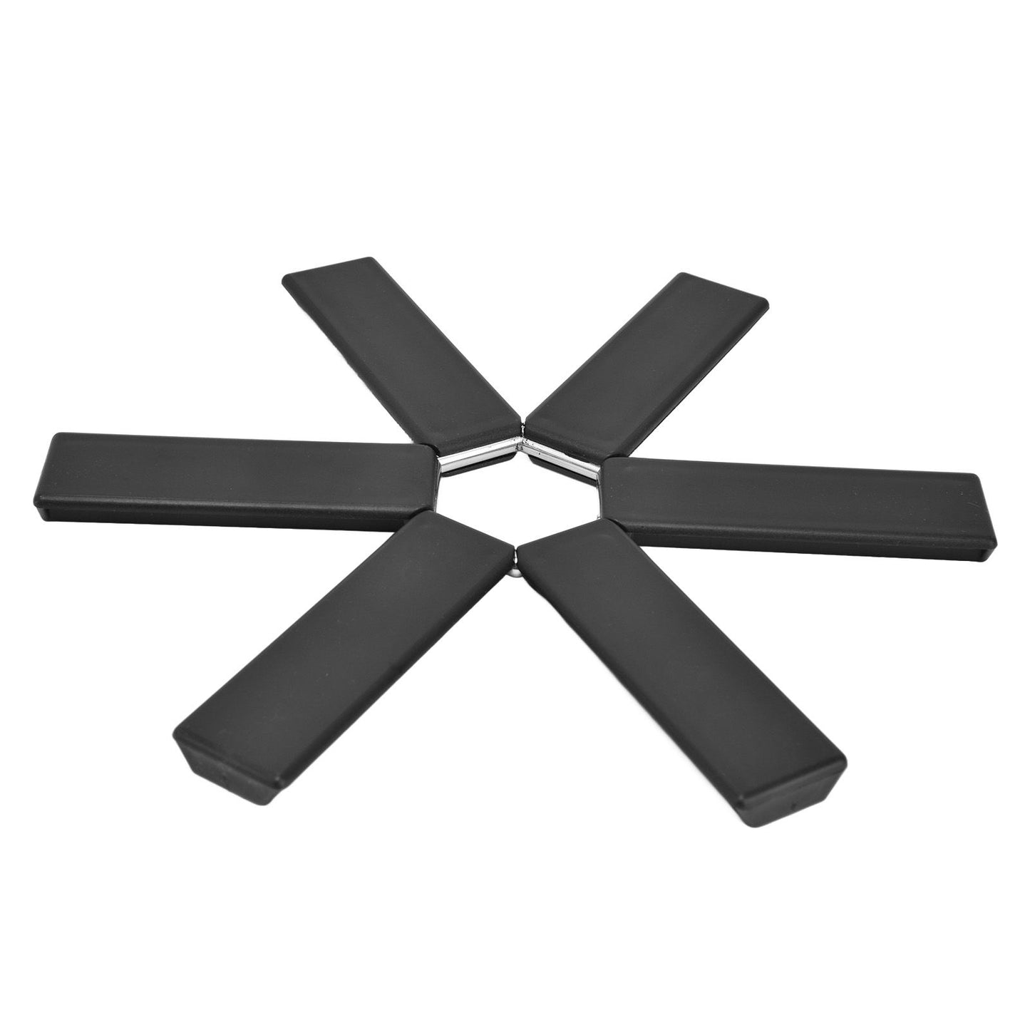 Foldable Trivets Heat Insulating Collapsible Pot Holder for Kitchen Dining Room Black