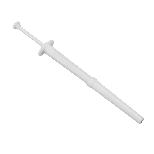 White flexible pickle gripper tool angled view, long handle with cross-pin prongs