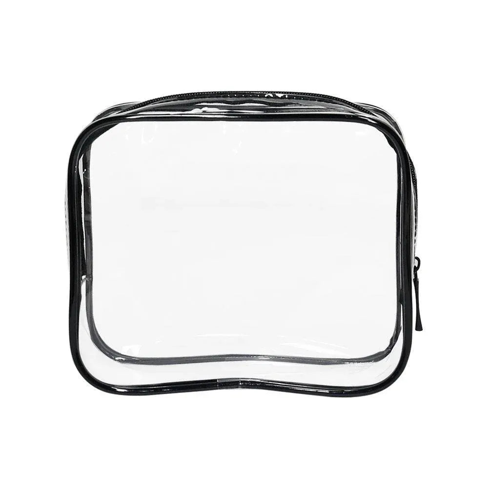 4pcs Durable PVC Cosmetic Bags Easy to Clean Multiple Sizes and Colours 9 Shades - 4pcs-Blue
