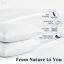 White pillow insert with care label on the cotton cover