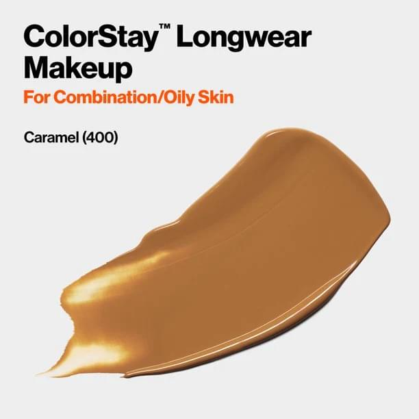 Caramel longwear makeup color swatch, broad application dollop