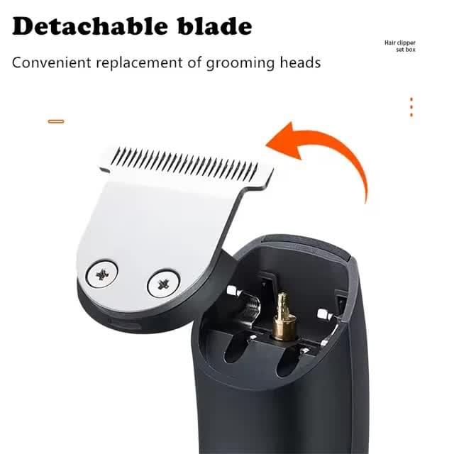 Detachable hair clipper blade and head, white and black design