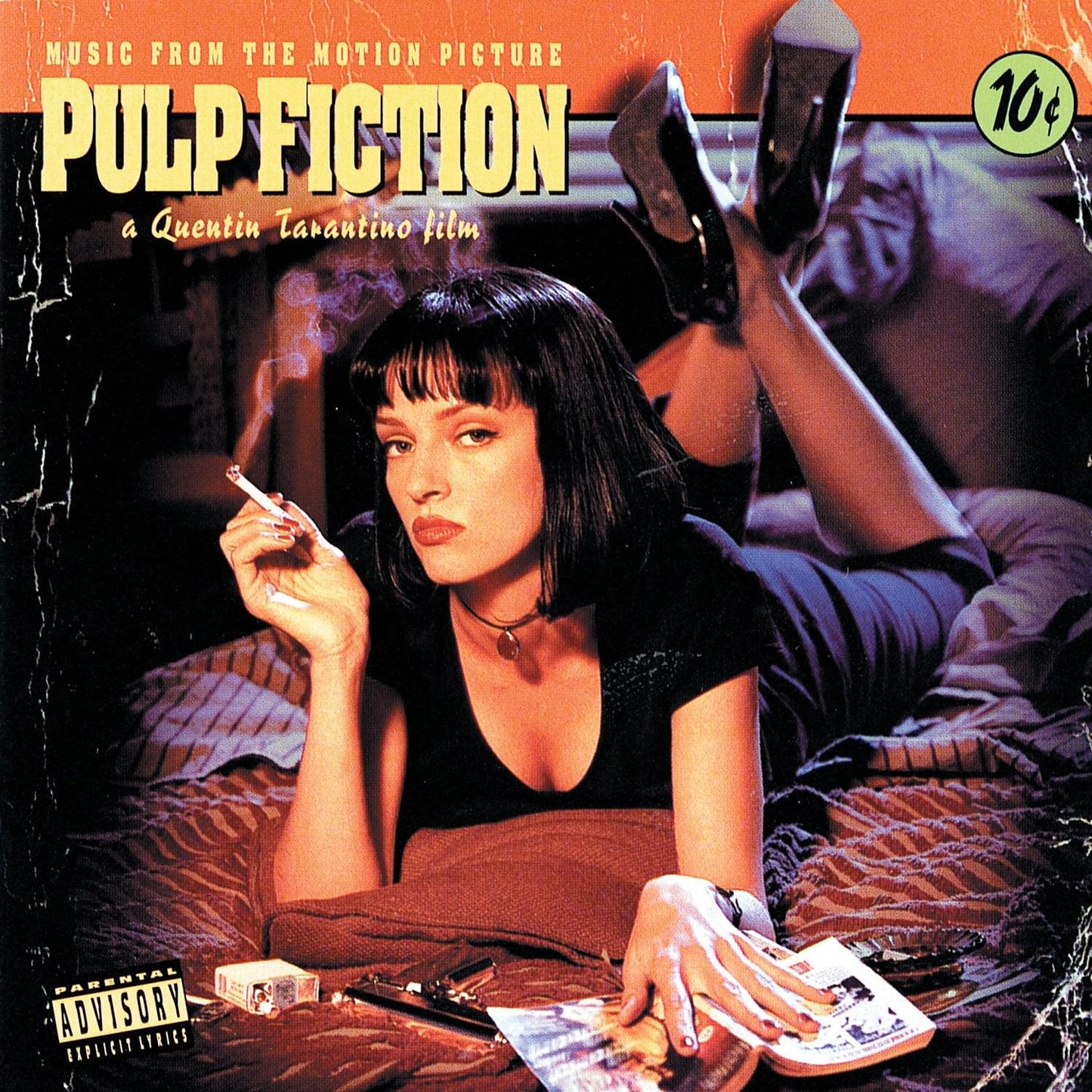 Vinyl album cover art with woman holding a cigarette and playing cards
