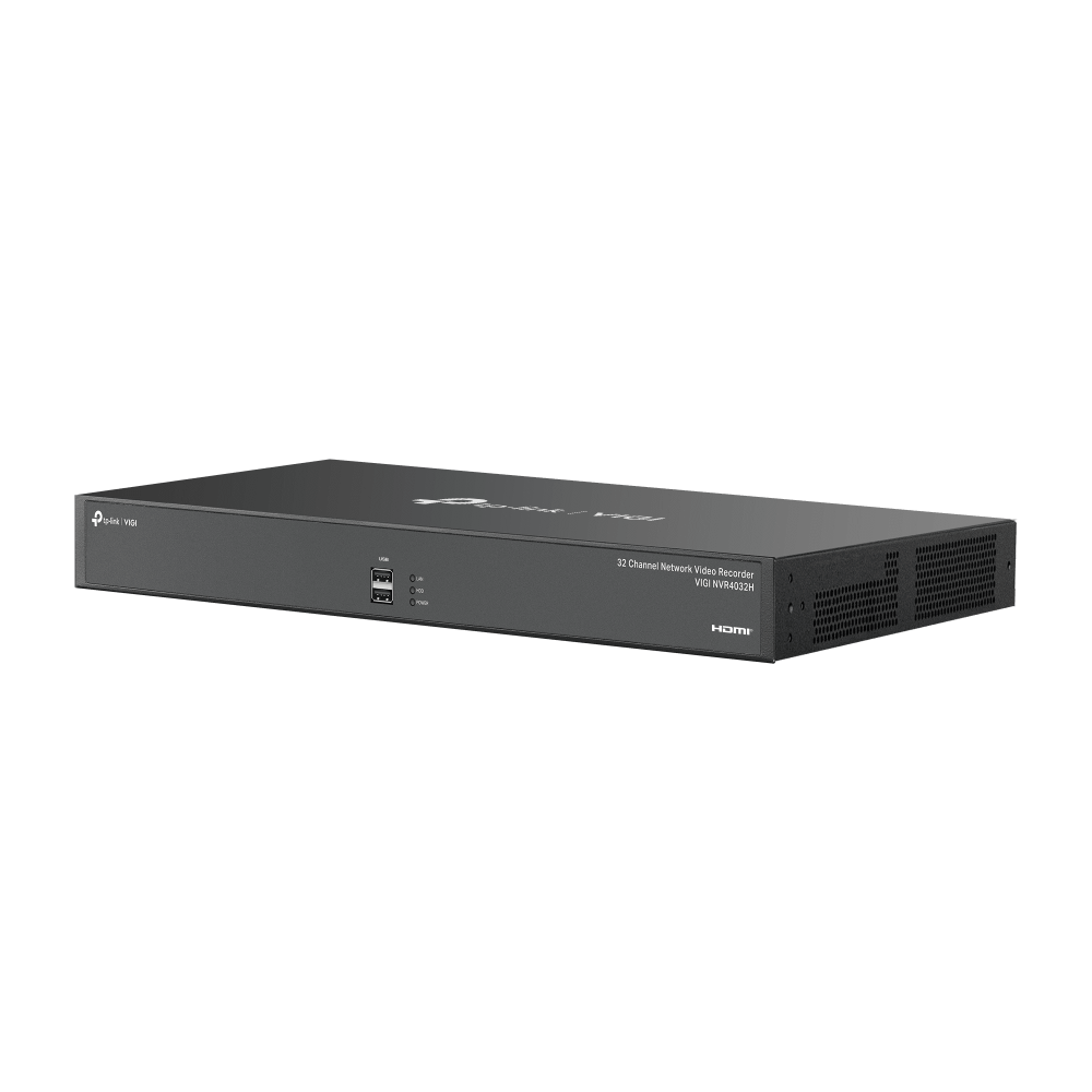 TP-Link VIGI NVR4032H | 32-Channel 4K Network Video Recorder, H.265+ Compression, Dual Ethernet, 4× SATA (Up to 16 TB Each) non PoE