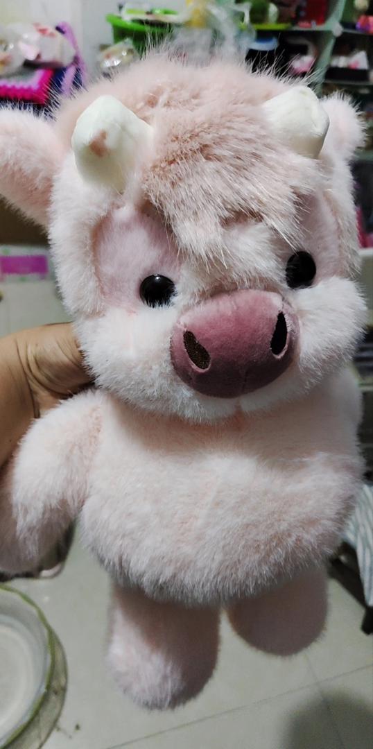 Reversible 45cm Cute Cow Plush - Soft Pig Cow Stuffed Plush Toy for Kids & Adults