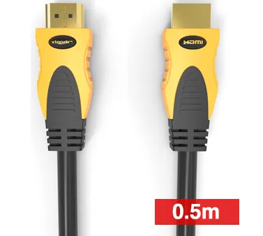 XTENDR HDMI 2.0 Interface Lead | 0.5m | Gold-Plated OFC | 4K @ 2160p | ARC | 18Gbps | XTR-HDMI4K-005