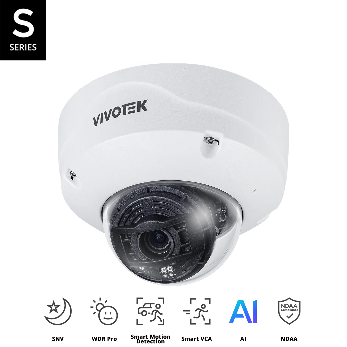 VIVOTEK FD9391-EHTV-v2 4K Fixed Dome Network Camera – AI Object Analytics, WDR Pro, Smart IR III, IP66/IP67/NEMA 4X, IK10+ Rated