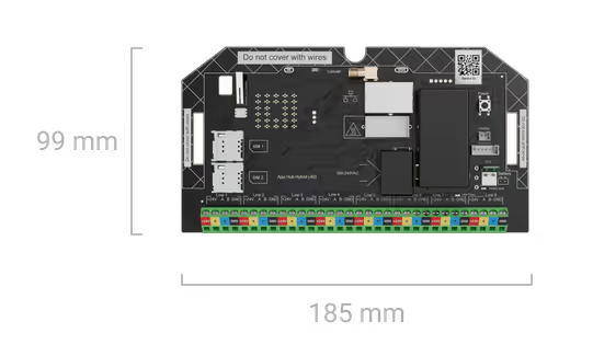 AJAX#124108 Ajax Superior Hub Hybrid (4G) Without Casing – Hybrid Fibra & Jeweller Alarm Control Panel Board with Dual SIM 4G, Ethernet & Photo Verification