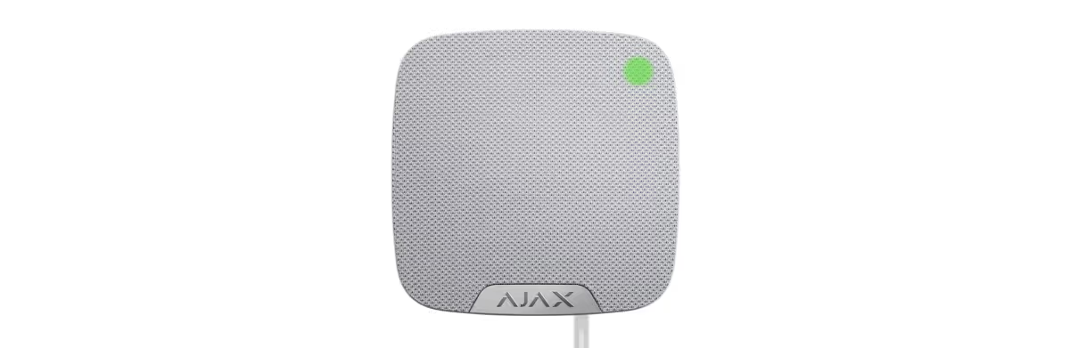 AJAX#44399 Ajax Superior HomeSiren Fibra Wired Indoor Security Siren White / Black