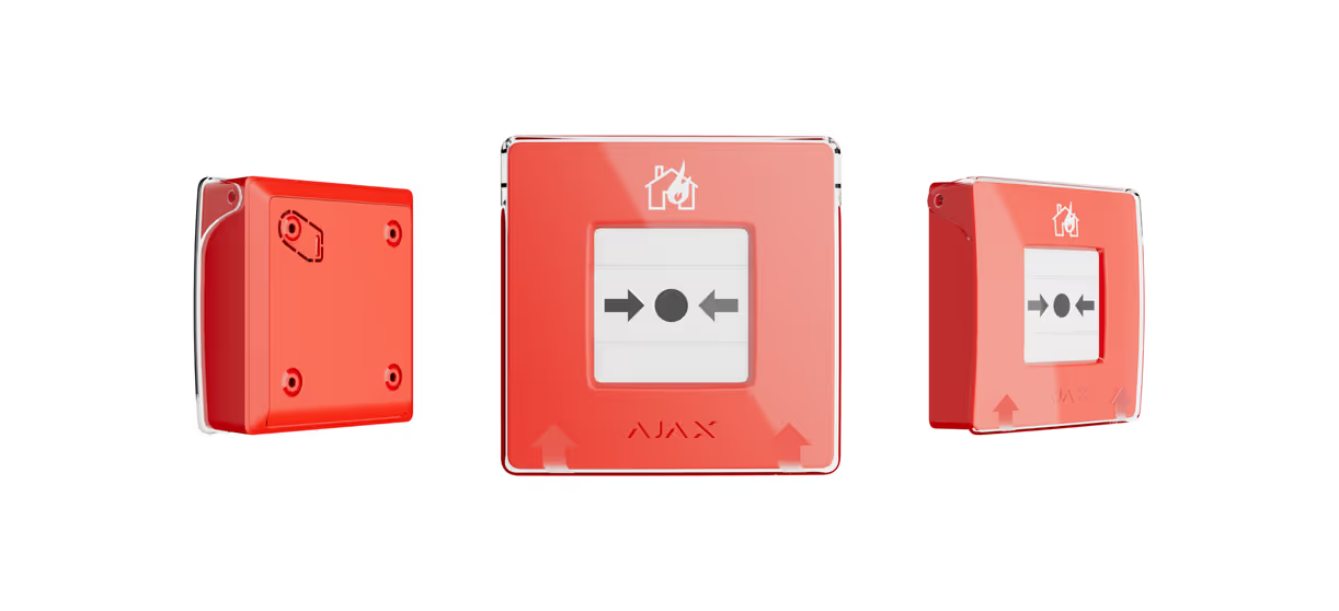 AJAX#76384 Ajax ManualCallPoint (Red) Jeweller Wireless Manual Fire Alarm Call Point
