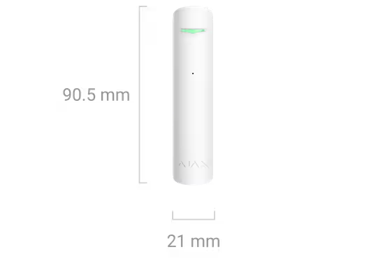 AJAX#44397 Ajax Superior GlassProtect Fibra Wired Glass Break Detector White / Black