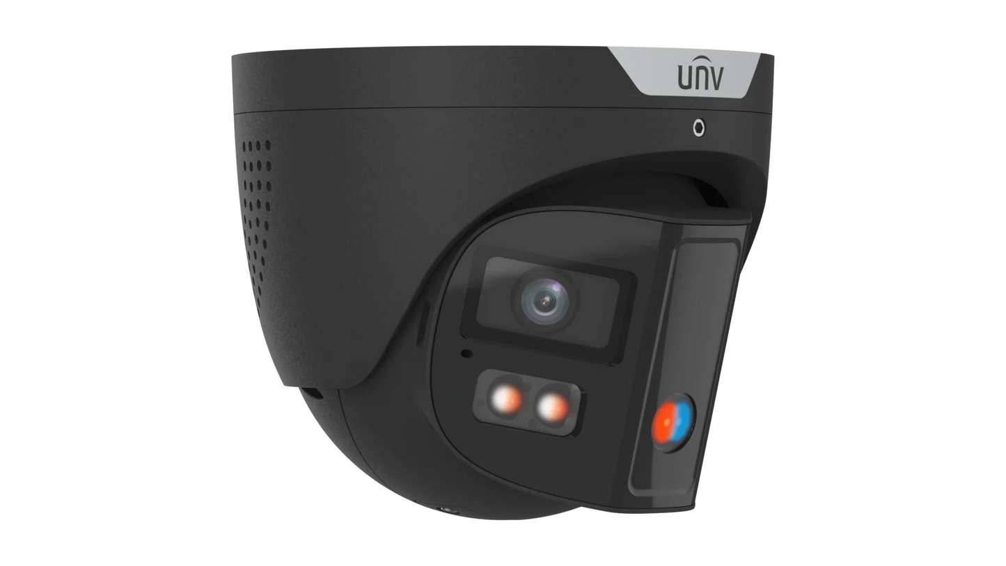 Uniview IPC3K28SE-ADF28KMC-DL-I0 4K 8MP ColorHunter Omniview Turret Network Camera with Warning Light & Speaker, Triguard, Prime-3