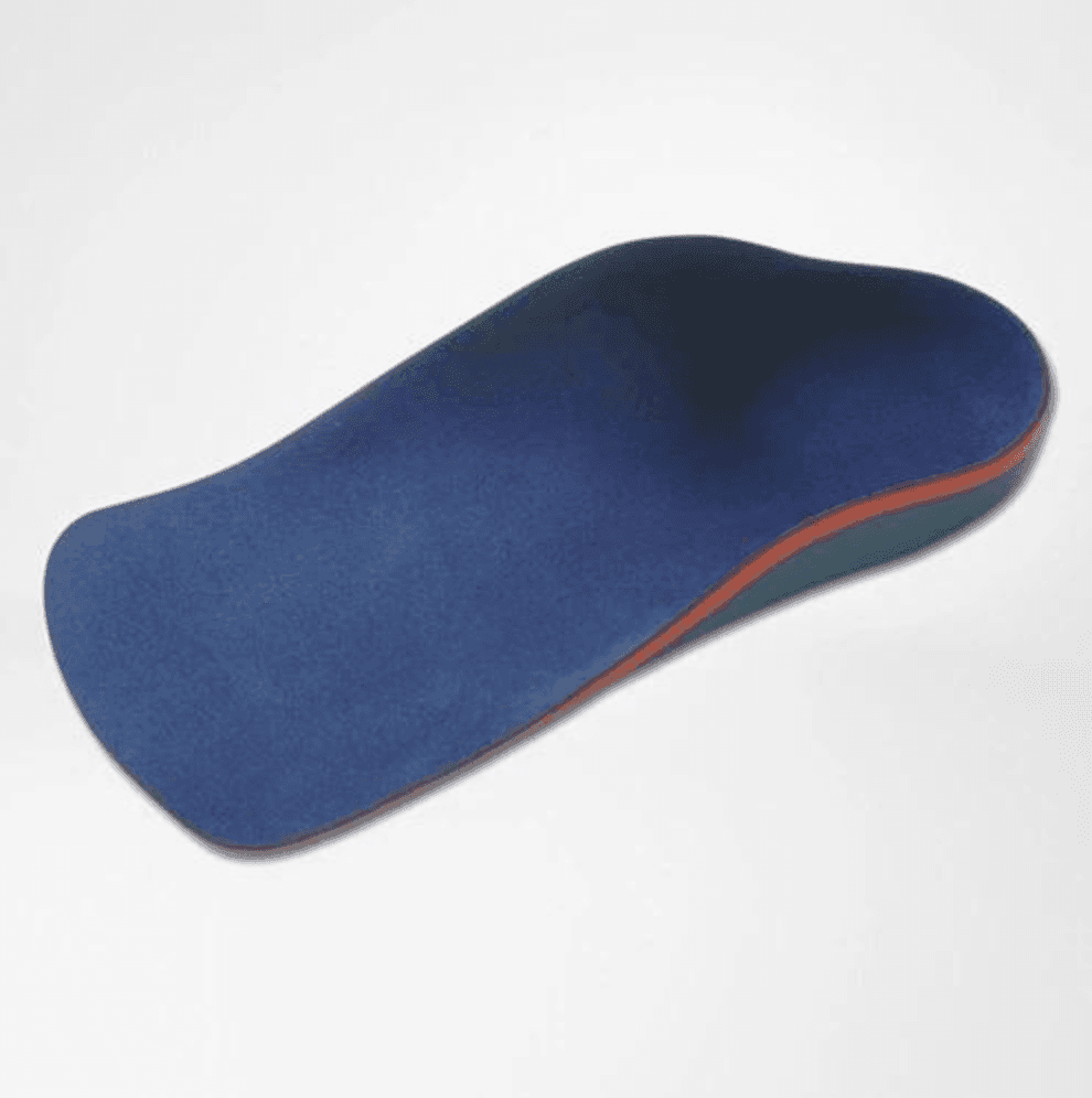 GloboTec junior footwear insole insert, blue with orange trim