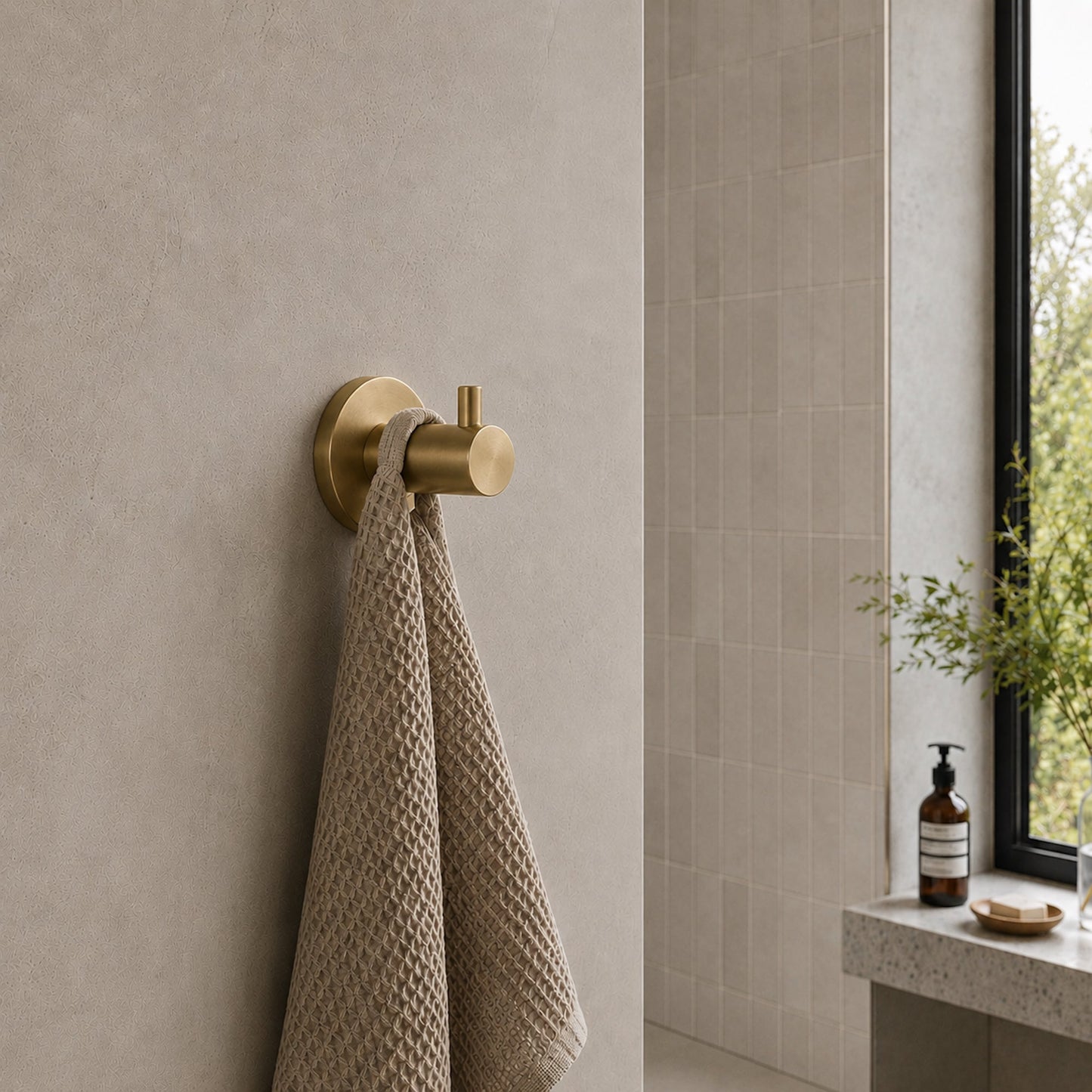 Reno Robe Hook - Brushed Brass