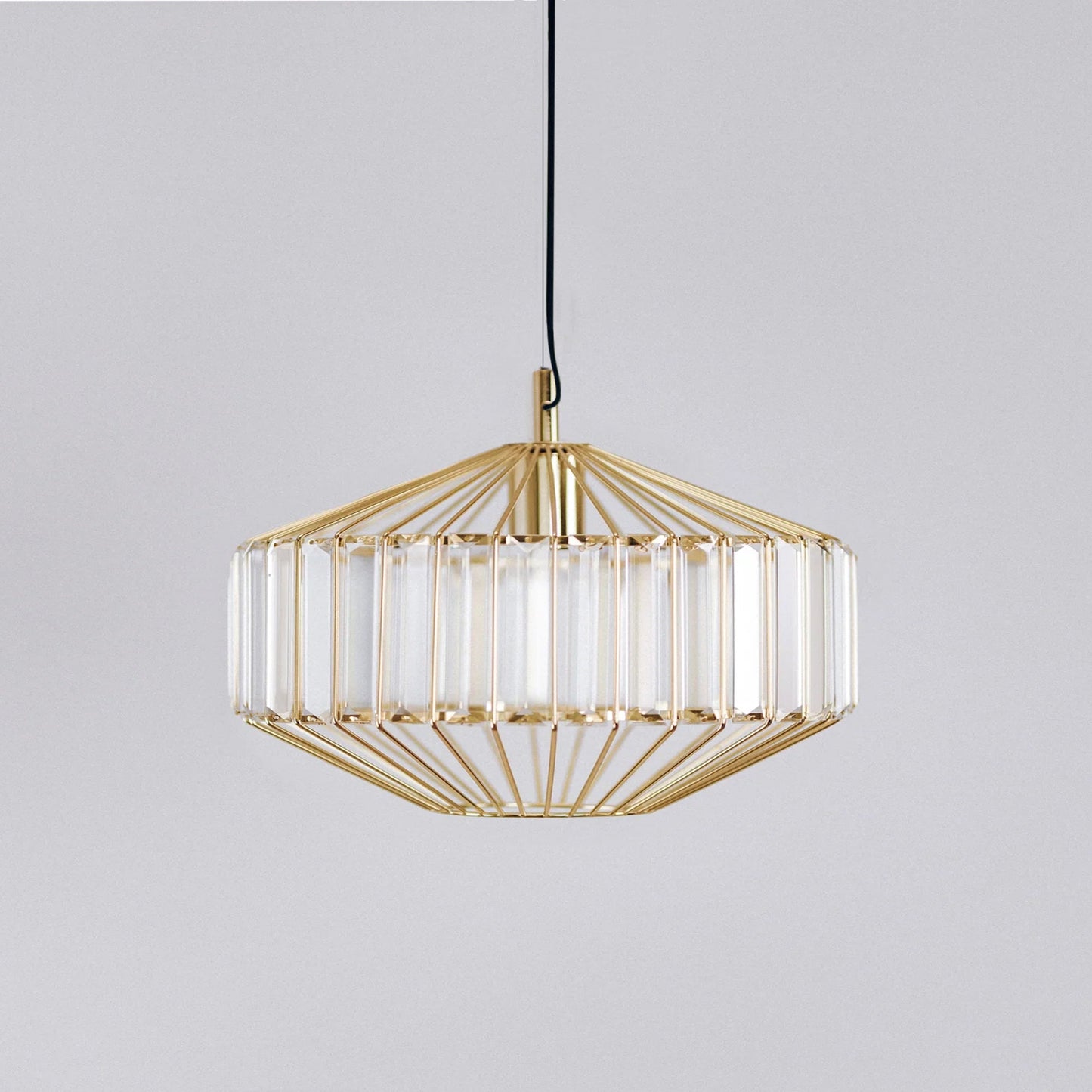 Butler Glass Prism Pendant Light - Gold