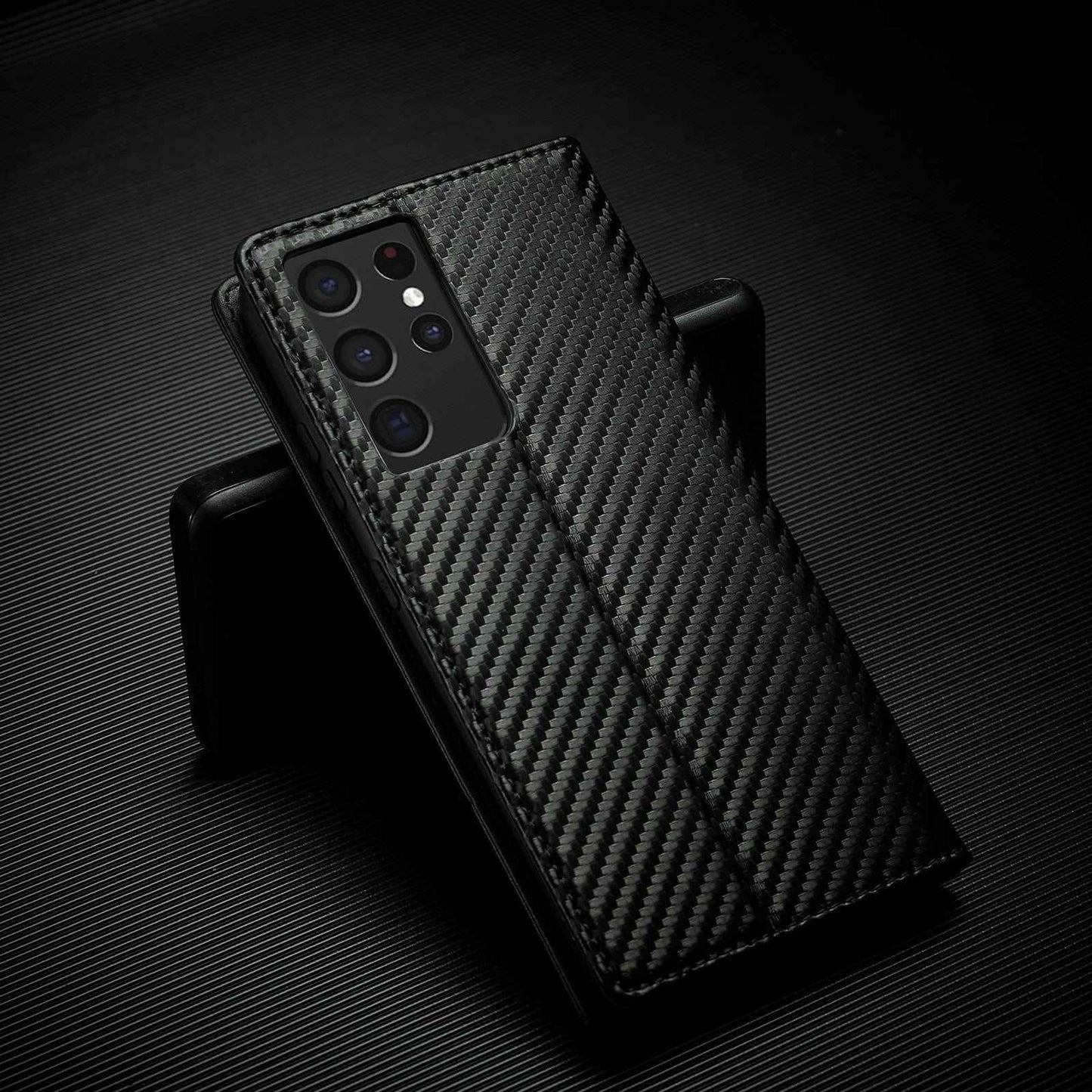 Samsung S23 Carbon Fiber Wallet Case