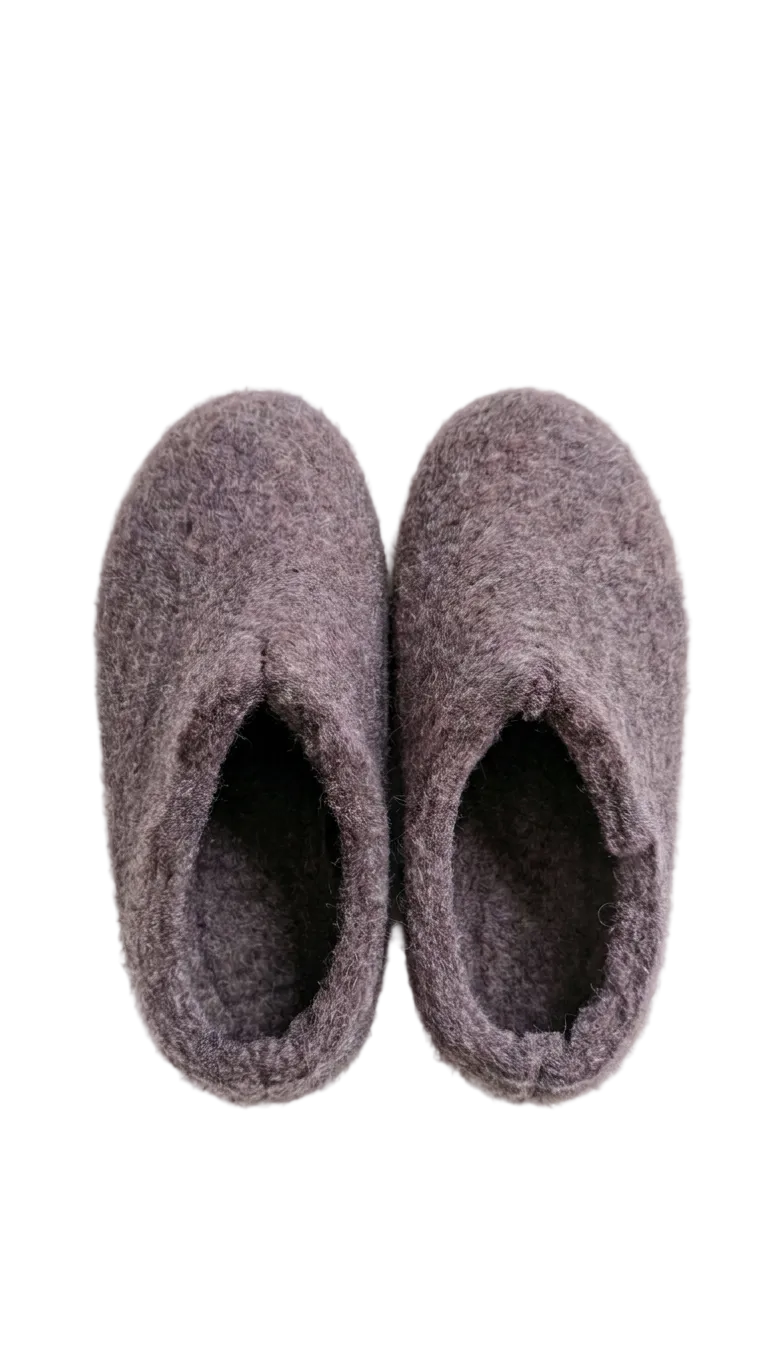 Kids Wool Felt Slippers – Handmade 100% NZ Wool Children's House Shoes