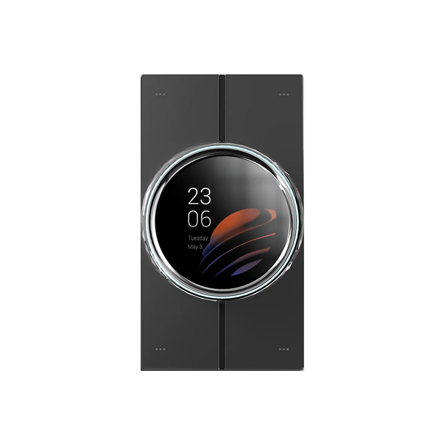 Akubela HyPanel Lux Piano RT61-PoE – 2.1" Smart Touchscreen Automation Panel with PoE, Metal Knobs, RGB Light Ring, Wi-Fi 6, ZigBee 3.0 & Android 10