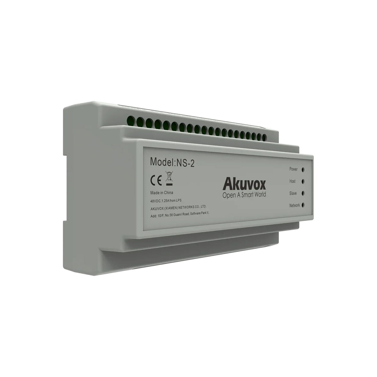 Akuvox NS-2 2-Wire IP Network Switch | Supports Up to 6 Devices, Long-Distance Transmission, Includes 48V Power Supply – Retrofit for Analog Intercom Systems