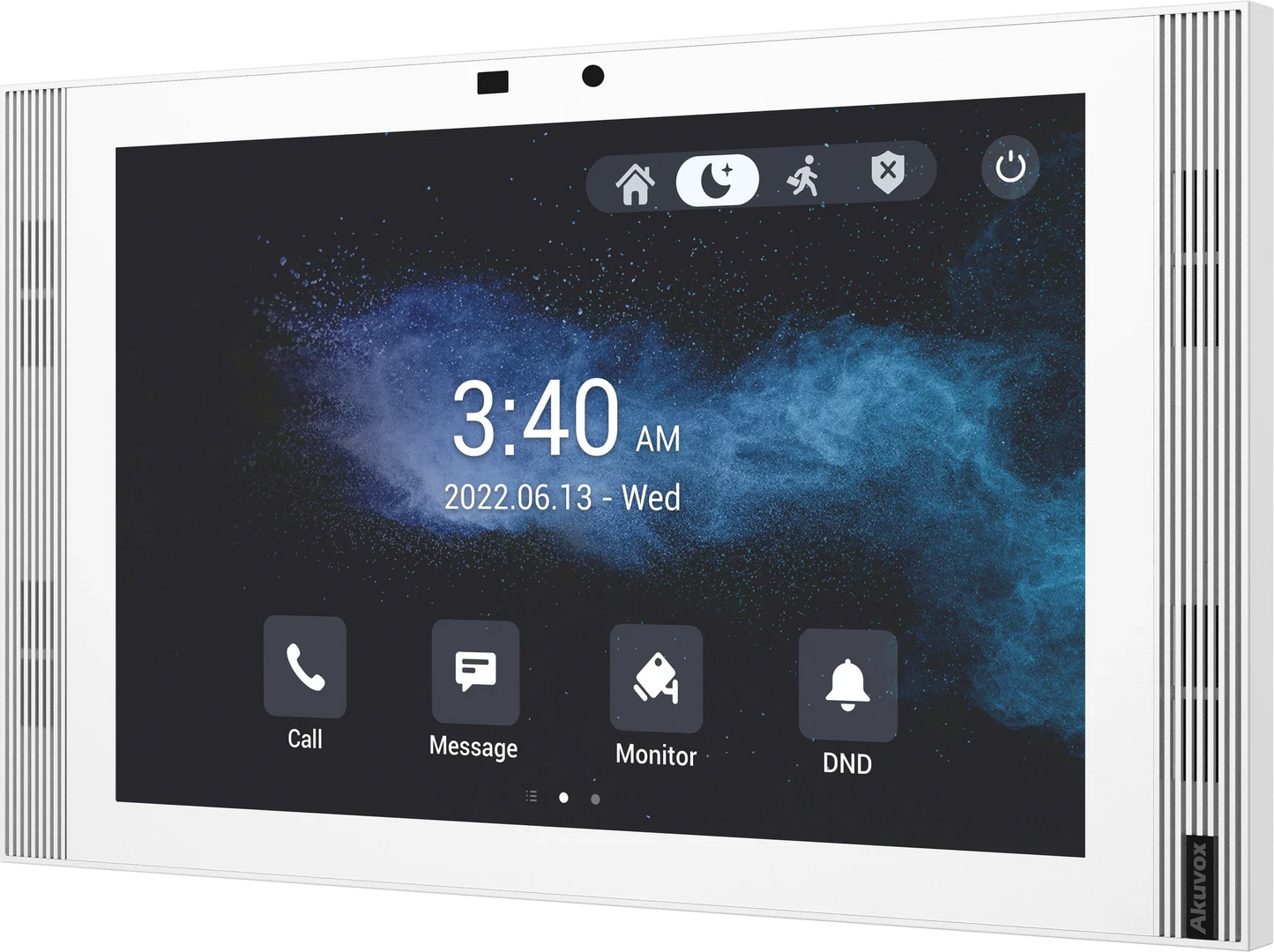 Akuvox S567A 10″ Android 12 Touchscreen Indoor Monitor – Wi-Fi 6, Bluetooth, 5MP Camera, Smart Voice Assistant (Grey) SKU:S567A-SEC