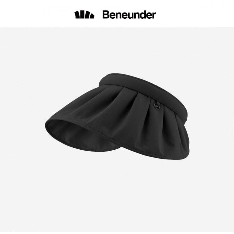BENEUNDER UV protection foldable sun shell hat, dark charcoal with wide brim
