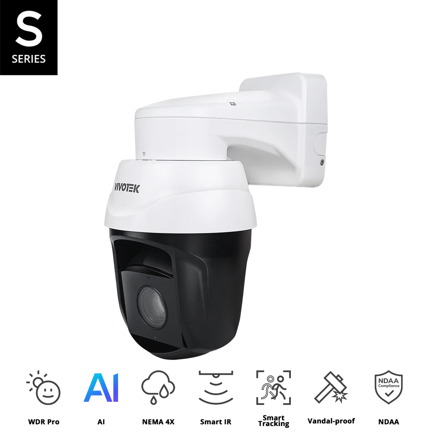 VIVOTEK SD9394-EHL 8MP 4K PTZ IP Camera | 32x Optical Zoom | 250m Smart IR | AI-Powered Detection | IP66 IK10 | H.265