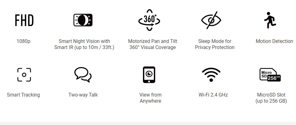 EZVIZ C6N Smart Wi-Fi Pan & Tilt Night vision FHD IR Camera 360-degree, Two-way Talk, Motion detection Indoor Camera