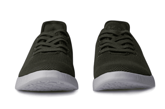 Axign River lightweight orthotic sneakers, khaki front view, lace-up with white sole.