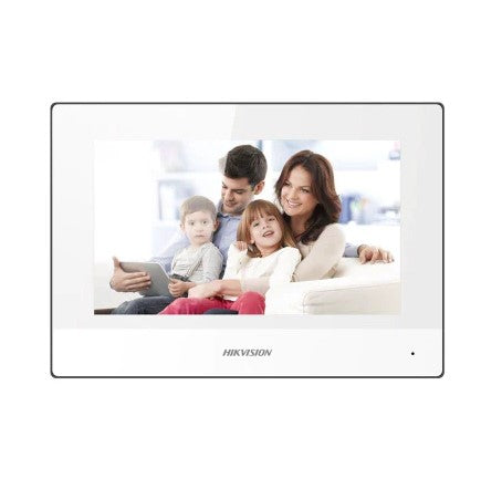 Hikvision 2nd Gen IP Intercom, 7" Touch Screen Room Station, (HIK-KH6320-WTE1) WiFi, 1024 x 600, 12VDC/POE