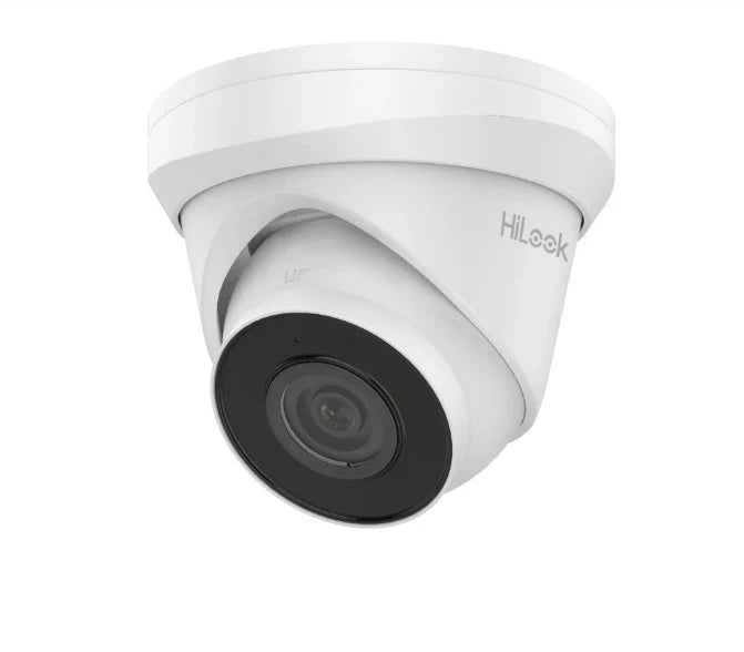 HiLook upto 4x 4MP IP Camera Kit – IPC-T240H-MU Turret Cameras + HL-NVR-104MH-C/4P(B) 4 Channel 4K PoE NVR CCTV Security System Budget CCTV Kit