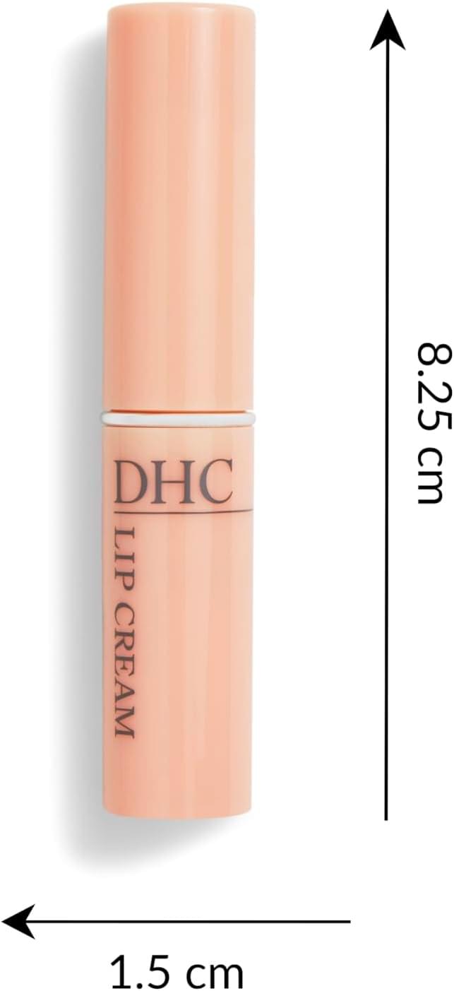 DHC lip cream balm size diagram: 8.25 cm tall, 1.5 cm wide