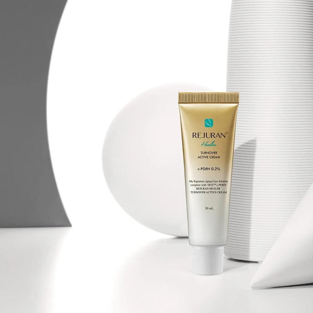Skin renewal cream tube with gold cap, 50 ml; REJURAN Turnover Active Cream
