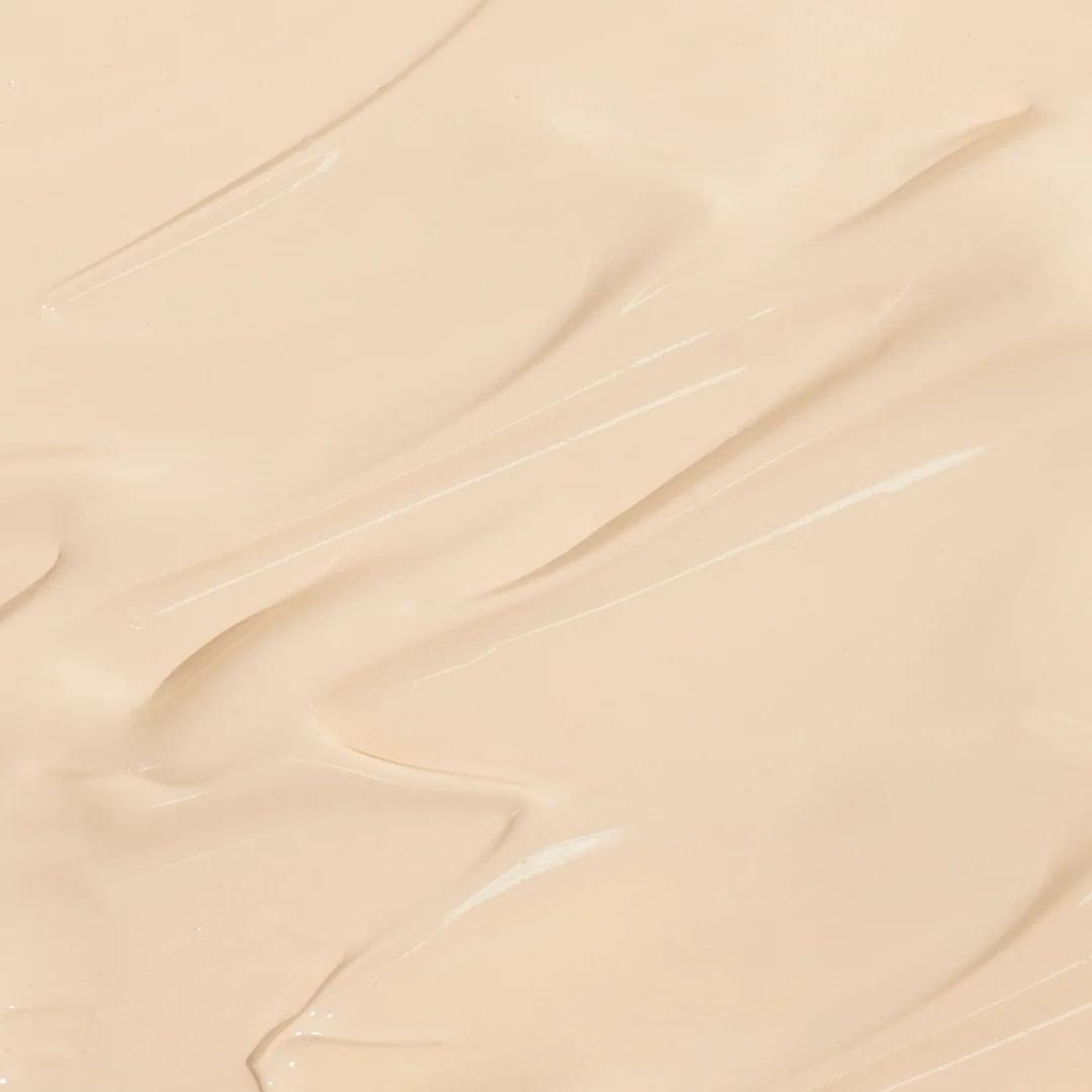 Beige tone-up sunscreen base-skip cream swatch, smooth gel-like texture