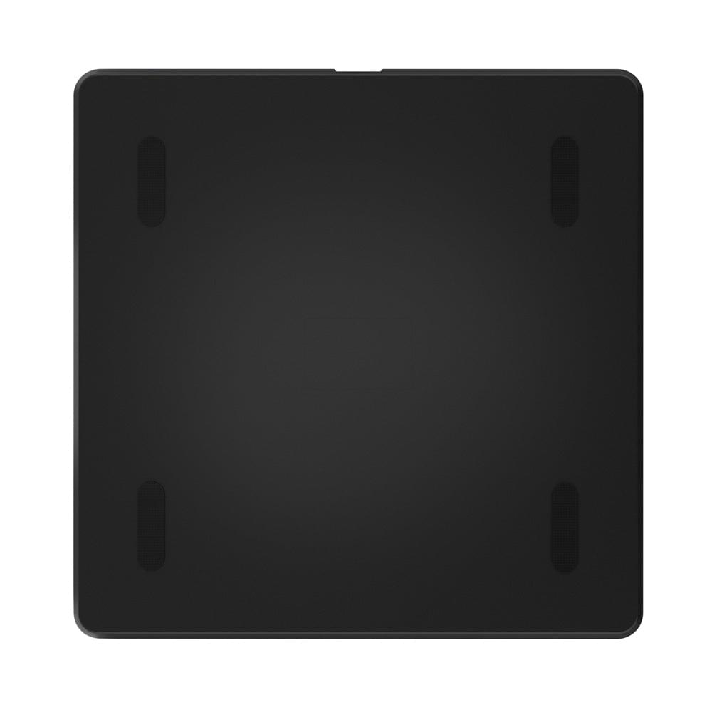 HALO full body composition scale underside, matte black with rubber feet