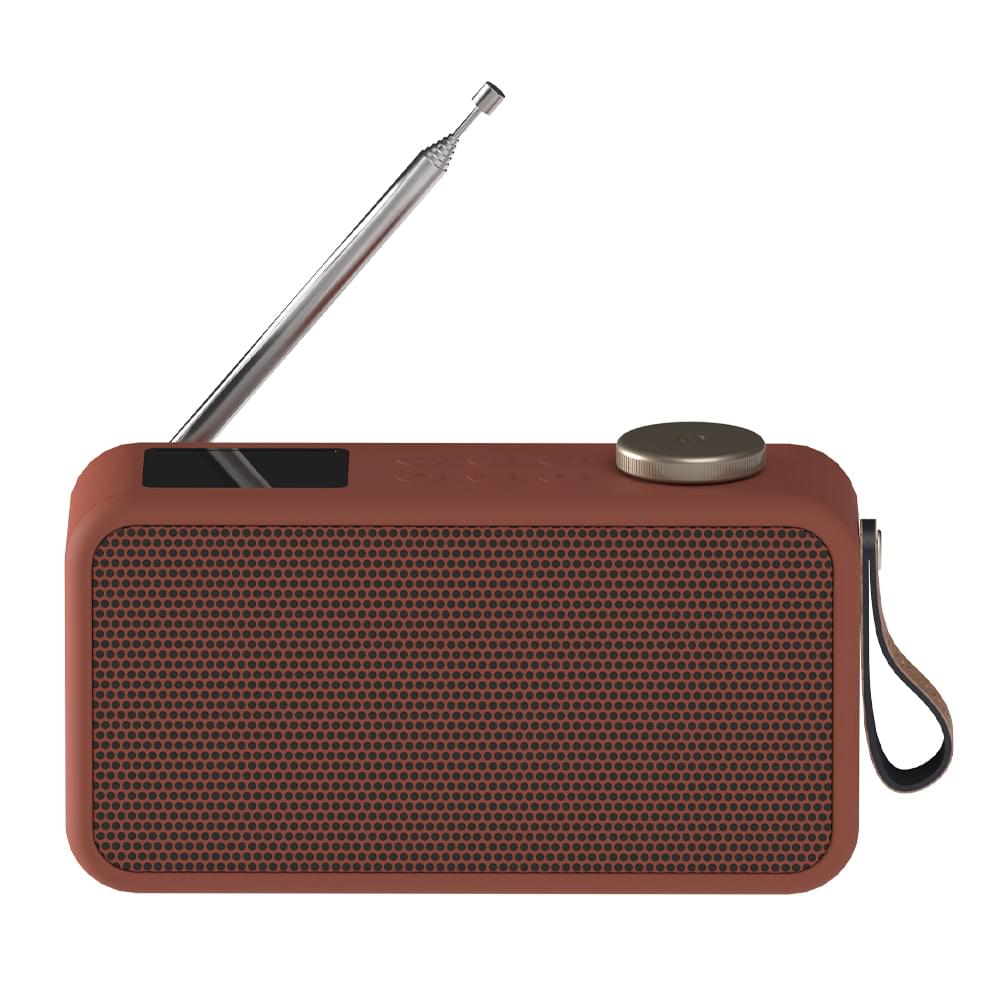 Kreafunk Atune 2 terracotta DAB+ / FM Bluetooth radio with extended antenna and speaker grille