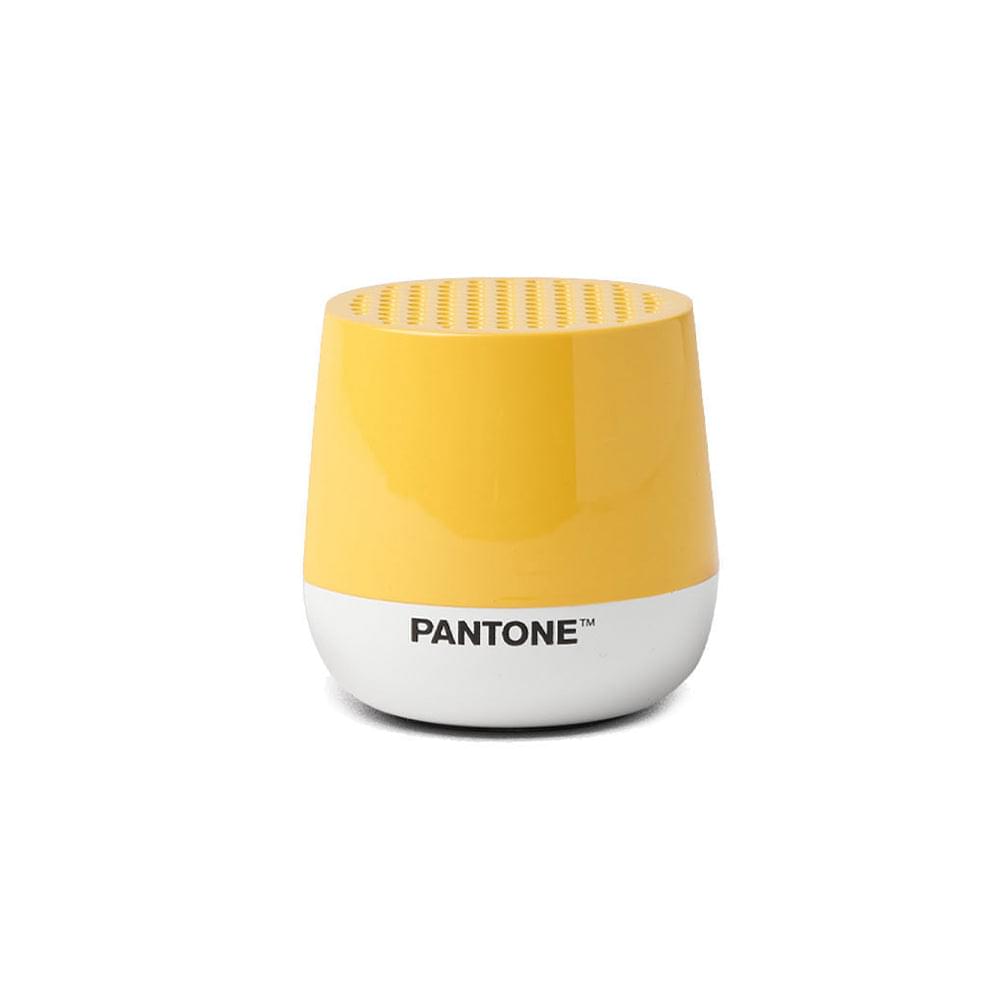 Yellow and white compact speaker with top grille, PANTONE gift set