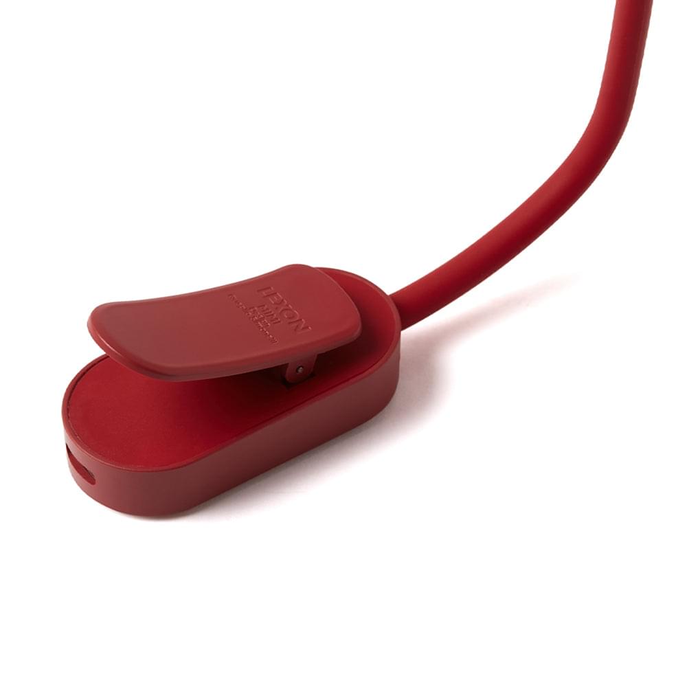 Lexon Mimi flexible LED lamp dark red control base with flip switch and cable