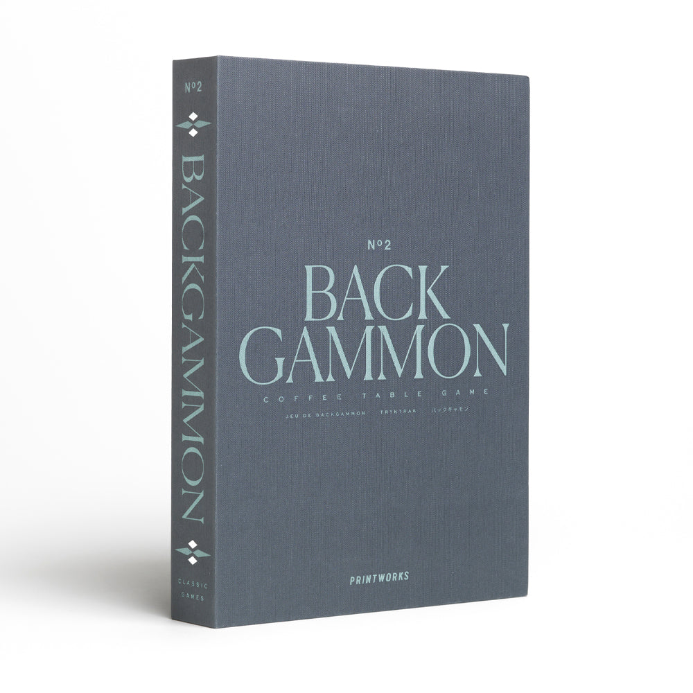 Printworks Classic Backgammon -Grey Blue
