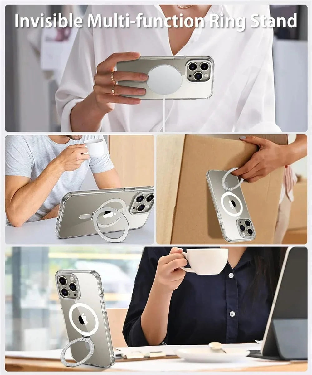 MagSafe iPhone 16 Ring Holder Clear Case