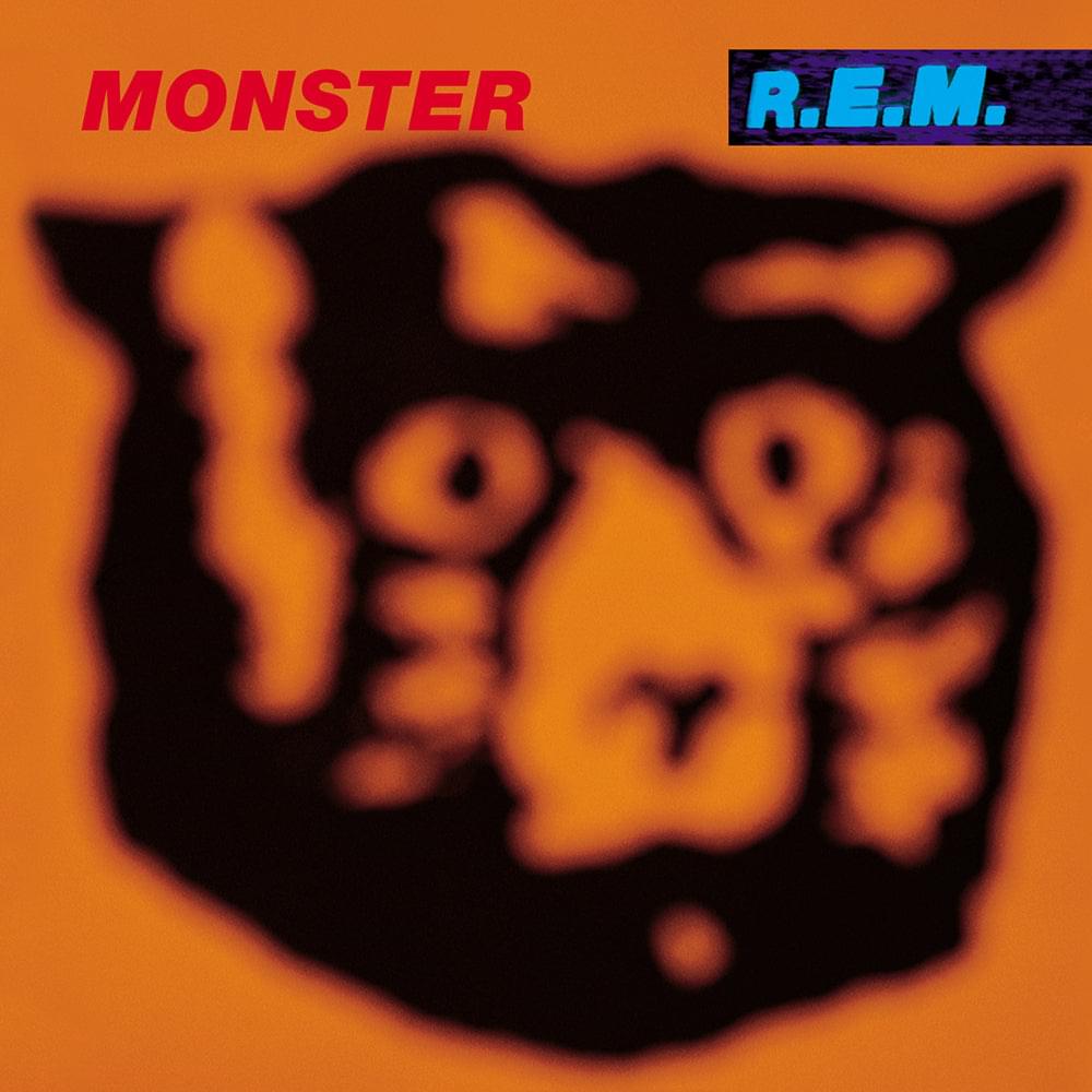 R.E.M. Monster double vinyl album cover, MONSTER title and R.E.M. logo