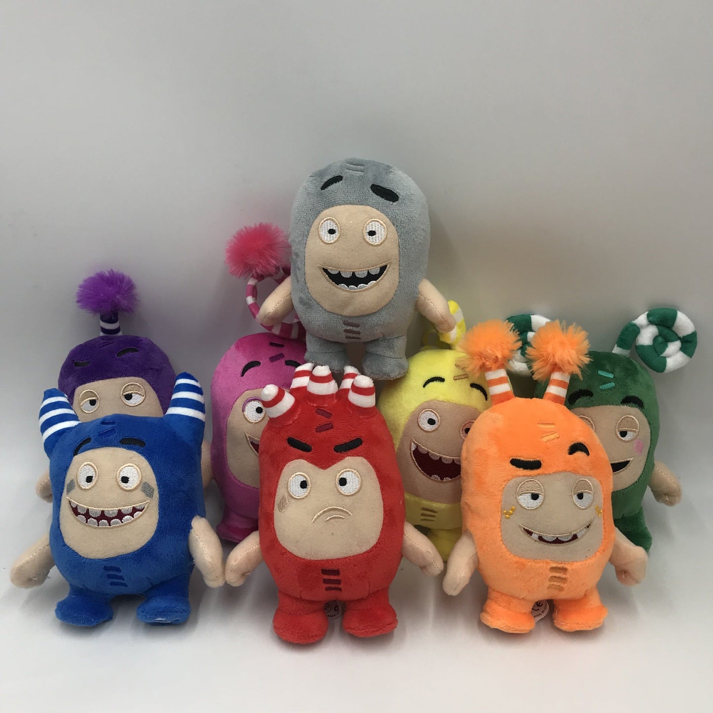 Colorful Furry Square Plushies Antennas Plushies Silent Expressive Mood Plushies 24cm