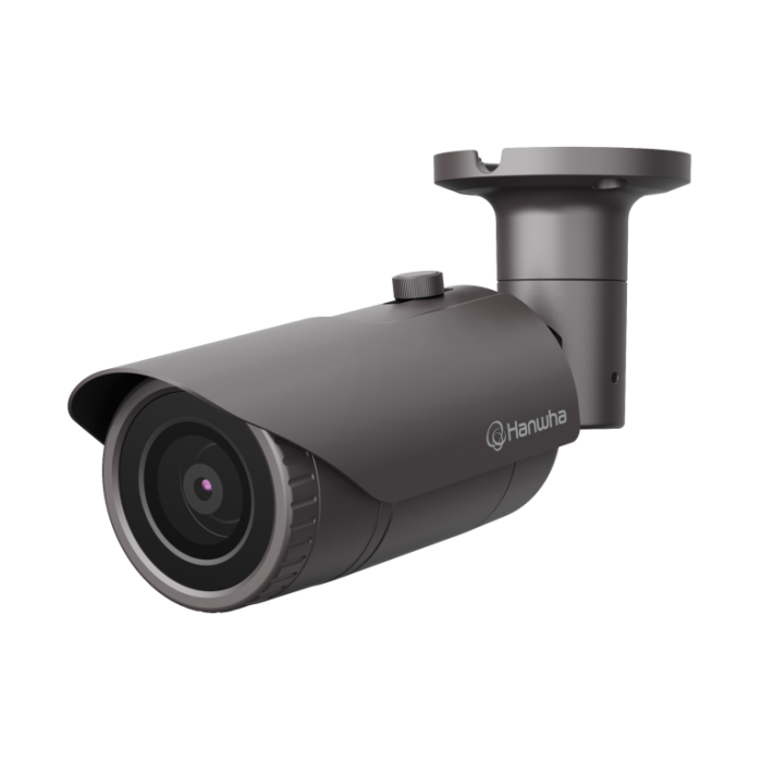 Hanwha Vision HV-QNO-7012R QNO-7012R 4MP Wisenet Q-Series IR Bullet Camera – 2.8mm Fixed Lens, H.265, WiseStream II, 120dB WDR, NDAA Compliant, IP66, IK10