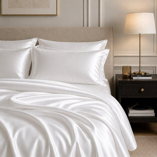 Satin Sheet Set - White