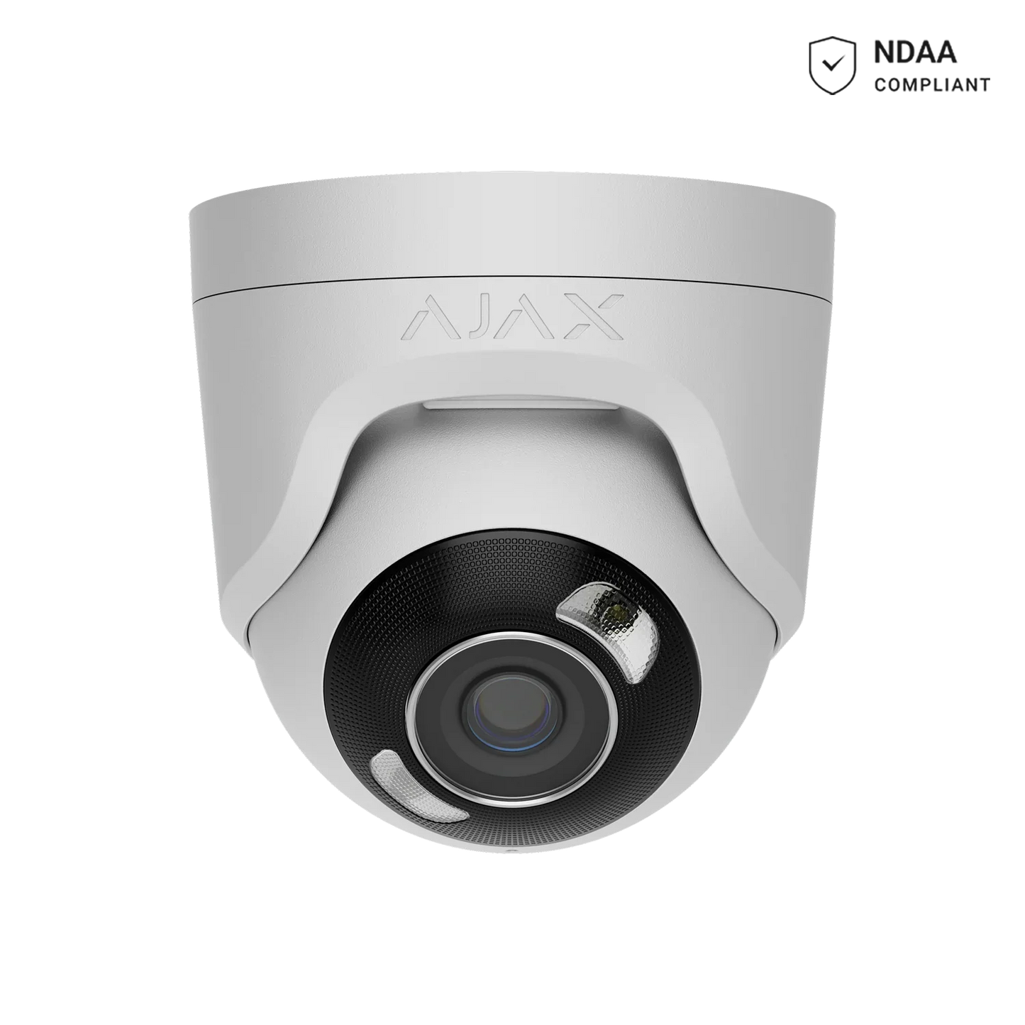 AJAX#126265 Ajax 8MP 2.8mm Turret HL IP Security Camera – White / Black