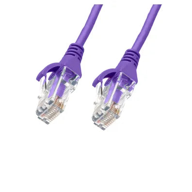 4Cabling 4m Cat 6 Ultra-Thin LSZH Ethernet Cable | Purple, High-Density 28AWG Patch Lead with Gold-Plat ed RJ45 Connectors SKU:004.004.4018-4C