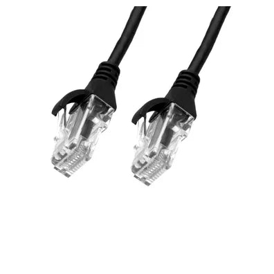 4Cabling 1m CAT6 Ultra-Thin LSZH Ethernet Cable – Black | High-Performance Slimline Patch Lead | SKU: 004.004.2003