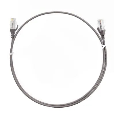 4Cabling 1m CAT6 Ultra Thin LSZH Ethernet Cable – Grey | High-Density 10G Patch Lead (SKU: 004.004.9003)