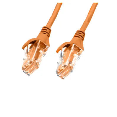 4Cabling 1m CAT6 Ultra-Thin LSZH Ethernet Network Cable – Orange | Space-Saving Patch Lead with 10GbE Support | SKU: 004.004.5003